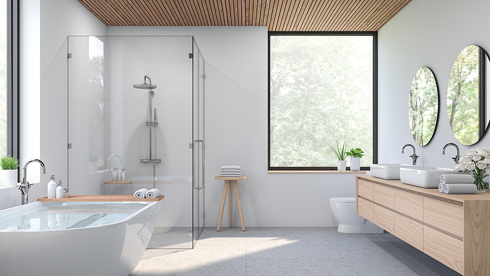 Brusekabiner, -vægge og -døre